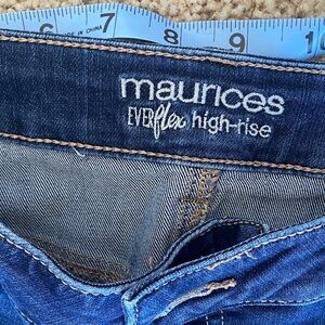 Maurices Everflex High Rise Dark Blue Straight Leg Jegging Jeans